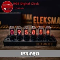 1.14 IPS Pro RGB Digital Clock 6 Numbers Nixie RGB Light Table Retro Glow Tube