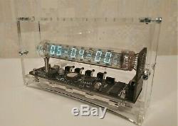100% NEW handmade NIXIE TUBE CLOCK 12 / 24 hour display Ice tube clock Adafruit
