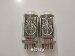 2x Tesla ZM1042 Vintage Nixie Tubes for clock + Sockets / Used / Tested