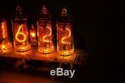 3-6 days delivery to USA Nixie tube clock IN-14 Amber US power adapter included