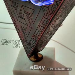 4x IN-12 Nixie Tubes Steampunk Alarm Clock Triangulum by Copper Cat Art Group
