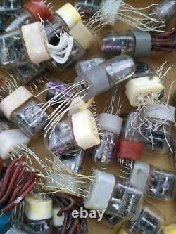 50x IN17 IN-17 -17 NIXIE TUBES MINIATURE TESTED OK WORKING USSR CLOCK WATCH