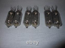 6 pcs IN-8-2 /? -8-2 Nixie tubes for clock. Used, tested, right Nr. 5