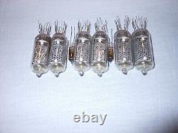 6 pcs IN-8-2 /? -8-2 Nixie tubes for clock. Used, tested, right Nr5 + 2 dots