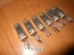6 pcs Z5900M Nixie tubes for clock kit. Used, tested, all perfect