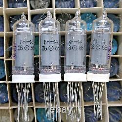 6pcs. IN-14 Nixie Tubes for Clock NEW 100% Tested With plastic Sockets Same Date