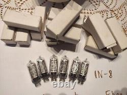 6x IN-8 NIXIE TUBES for NIXIE CLOCK, NEW & NOS, TESTED, Original packing