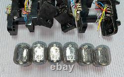6x Nixie Tube National Electronics Vintage 1970 with Socket-Holders Made in USA