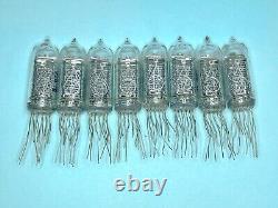 8x IN-14 IN14 NIXIE TUBES FOR NIXIE CLOCK TESTED OTK (same date)