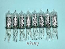 8x IN-14 IN14 NIXIE TUBES FOR NIXIE CLOCK TESTED OTK (same date)