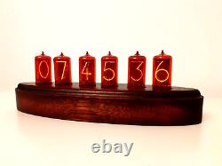 ADMIRAL by Monjibox Nixie Clock with large NOS Z566M tubes