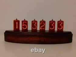 ADMIRAL by Monjibox Nixie Clock with large NOS Z566M tubes