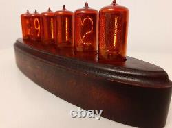 ADMIRAL by Monjibox Nixie Clock with large NOS Z566M tubes