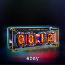 Acrylic IN12 Glow Tube Nixie Clock 225 Colors Light Display USB Powered