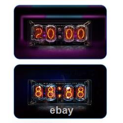 Acrylic IN12 Glow Tube Nixie Clock 225 Colors Light Display USB Powered