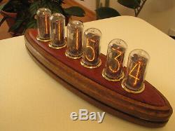 Admiral Nixie Clock with large NOS IN18 tubes brass rings by Monjibox