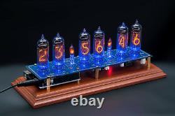 Arduino Shield NCS314 IN-14 Nixie Clock on Vintage Wooden Stand WITH OPTIONS