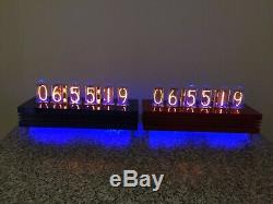BLUE Ferrari Admiral Monjibox Nixie Clock large IN18 tubes WiFI NTP remote
