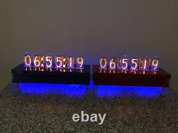 BLUE Ferrari by Monjibox Nixie Clock IN18 tubes WiFI synchronization and remote