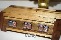 Black Limba In 12 Nixie Tube Clock- Made to order wifi enabled