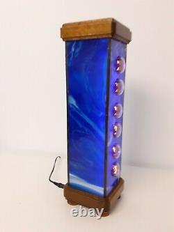 Blue Tower by Monjibox Nixie clock Z560M RGB LEDs backlight Bluetooth control