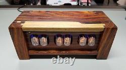 COCOBOLO In 12 Nixie Tube Clock- Made to order. Wifi enabled
