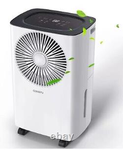 CONOPU Dehumidifier 12L/Day, 24h Timer On/Off, Auto Dehumidification, for Drying