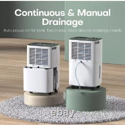 CONOPU Dehumidifier 12L/Day, 24h Timer On/Off, Auto Dehumidification, for Drying