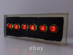 Carbonized wood in resin Nixie clock with NOS Z560M German tubes