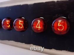 Carbonized wood in resin Nixie clock with NOS Z560M German tubes