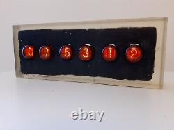Carbonized wood in resin Nixie clock with NOS Z560M German tubes