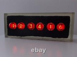 Carbonized wood in resin Nixie clock with NOS Z560M German tubes