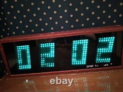 Clock Wall Clock Elektronika 7 Nixie VFD Tube Ussr Vintage Digital Wall Big L