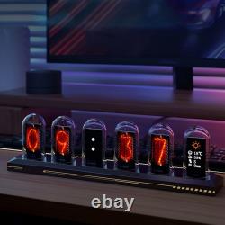 Compact Aluminum Alloy Nixie Tube Clock Vintage Design Accurate Timekeeping