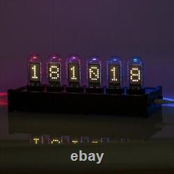 Creative DIY IPS Tube Clock with Rainbow LED Colors and Custom Display