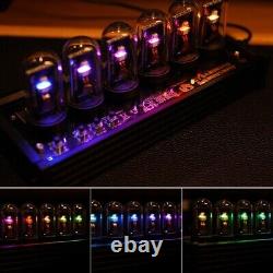 Creative DIY IPS Tube Clock with Rainbow LED Colors and Custom Display