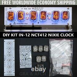 DIY KIT IN-12 Nixie Tubes Clock with Acrylic Stand WITH OPTIONS FREE SHIPPING