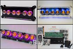 DIY KIT SONYA NIXIE IN-4 Tubes Desk Clock + Case + Power Supply + Remote + RGB