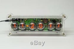 DIY KIT SONYA NIXIE IN-4 Tubes Desk Clock + Case + Power Supply + Remote + RGB