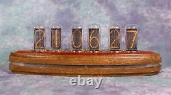 Deluxe ADMIRAL Monjibox Nixie Clock IN18 tubes brass rings