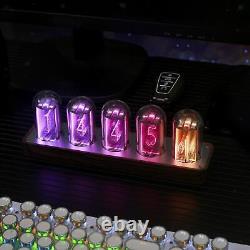 Desk Clock Retro Alarm Clock RGB USB Nixie Tube PP Finished 5 Tubes