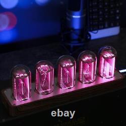 Desk Clock Retro Alarm Clock RGB USB Nixie Tube PP Finished 5 Tubes