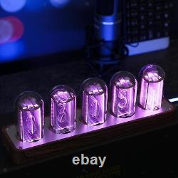 Desk Clock Retro Alarm Clock RGB USB Nixie Tube PP Finished 5 Tubes