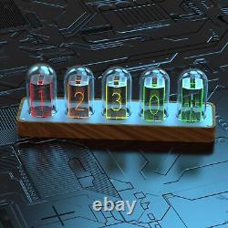 Desk Clock Retro Alarm Clock RGB USB Nixie Tube PP Finished 5 Tubes