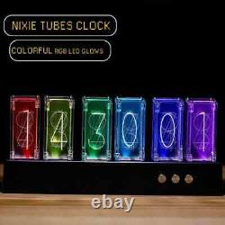 Digital RGB Nixie Tube Clock with Colorful LED Glows UK Stock