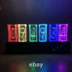 Digital RGB Nixie Tube Desk Clock Night Light Bedside Clock Home Decor Gifts
