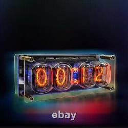 Digital Tube Clock Nixie Tube Fluorescent IN-12 11.54.54.5cm 225 Colors Light