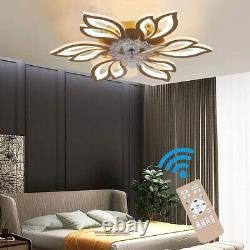 Dimmable Ceiling Fan Light Chandelier Lamp Bluetooth Remote Control Cooling Fans