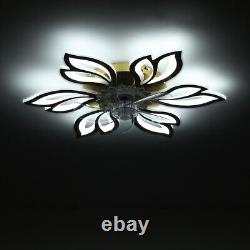 Dimmable Ceiling Fan Light Chandelier Lamp Bluetooth Remote Control Cooling Fans