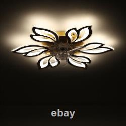 Dimmable Ceiling Fan Light Chandelier Lamp Bluetooth Remote Control Cooling Fans